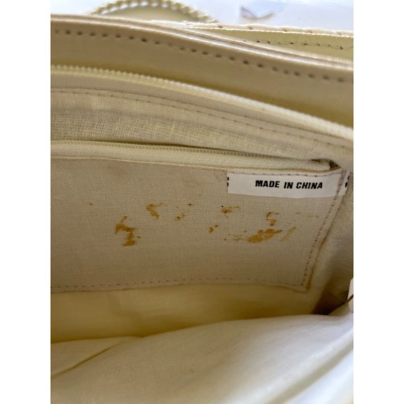 Vintage 1980's Allan Edward Handbag 12 x 18 Double Strap Mosaic Mesh Squares - Picture 7 of 10